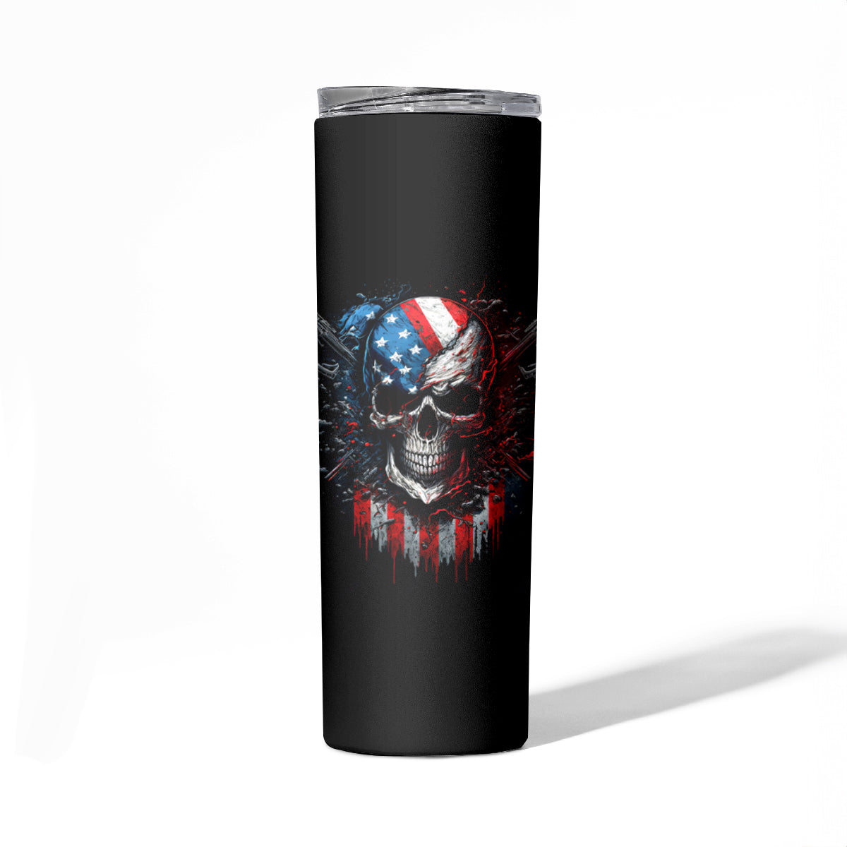 Vintage Skull Skinny Tumbler American Skull Vintage