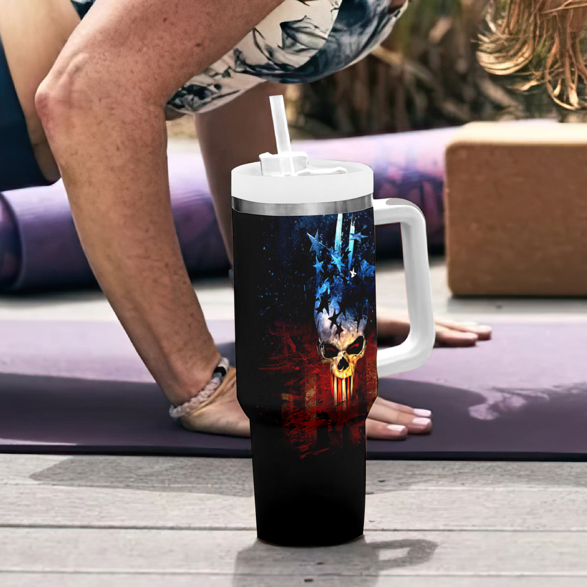 Vintage Skull Tumbler With Handle American Skull Vintage