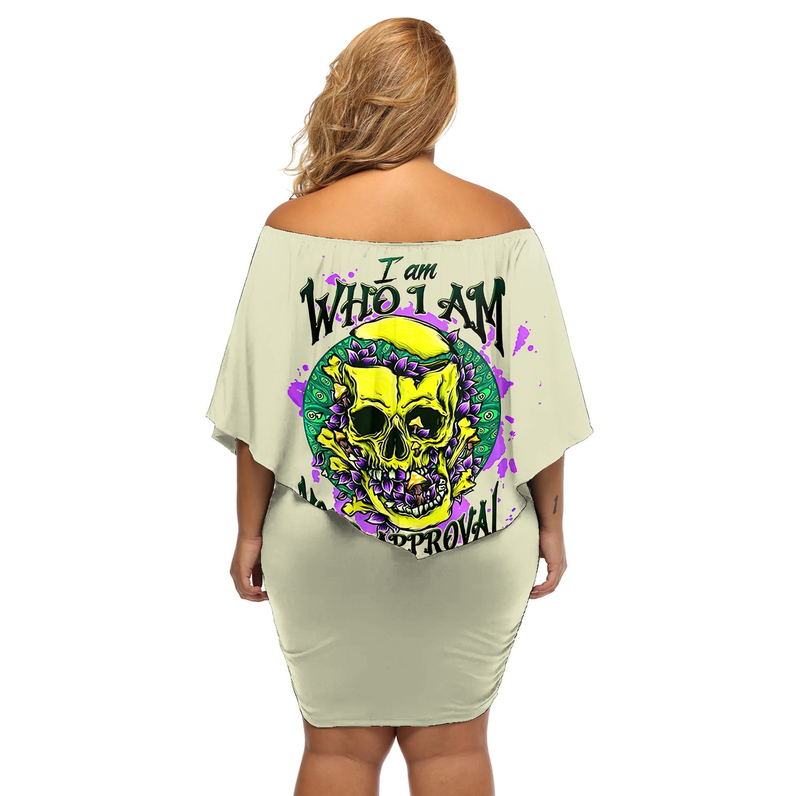 flower-skull-off-shoulder-short-dress-iam-who-iam-your-approval-isnt-need