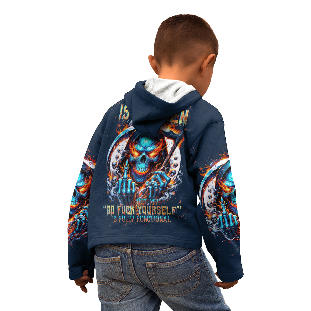 Reaper Skull Kid Hoodie My Give A Fuck Is Broken But My Go Fuck Yourself Is Fully Functional