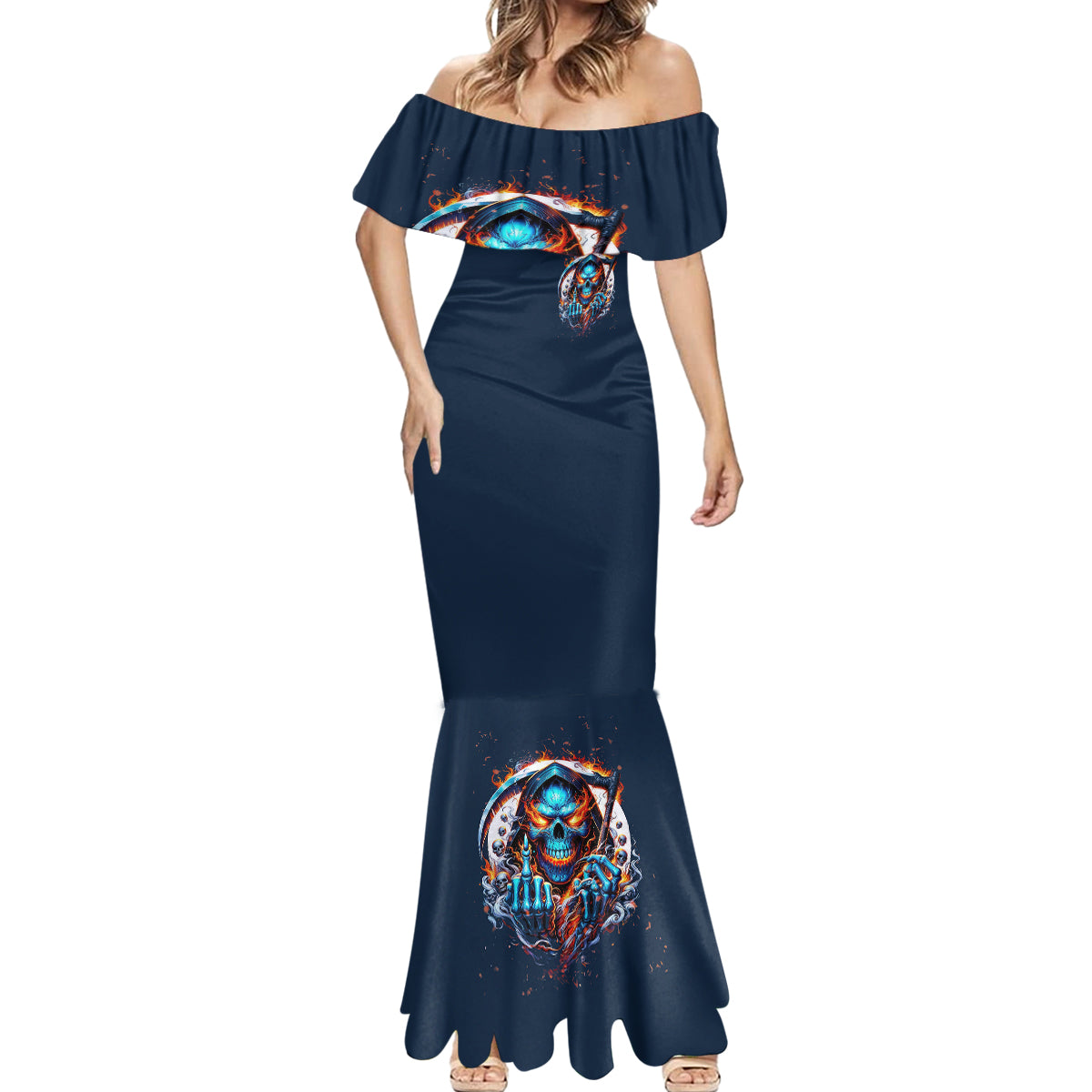 Reaper Skull Mermaid Dress My Give A Fuck Is Broken But My Go Fuck Yourself Is Fully Functional