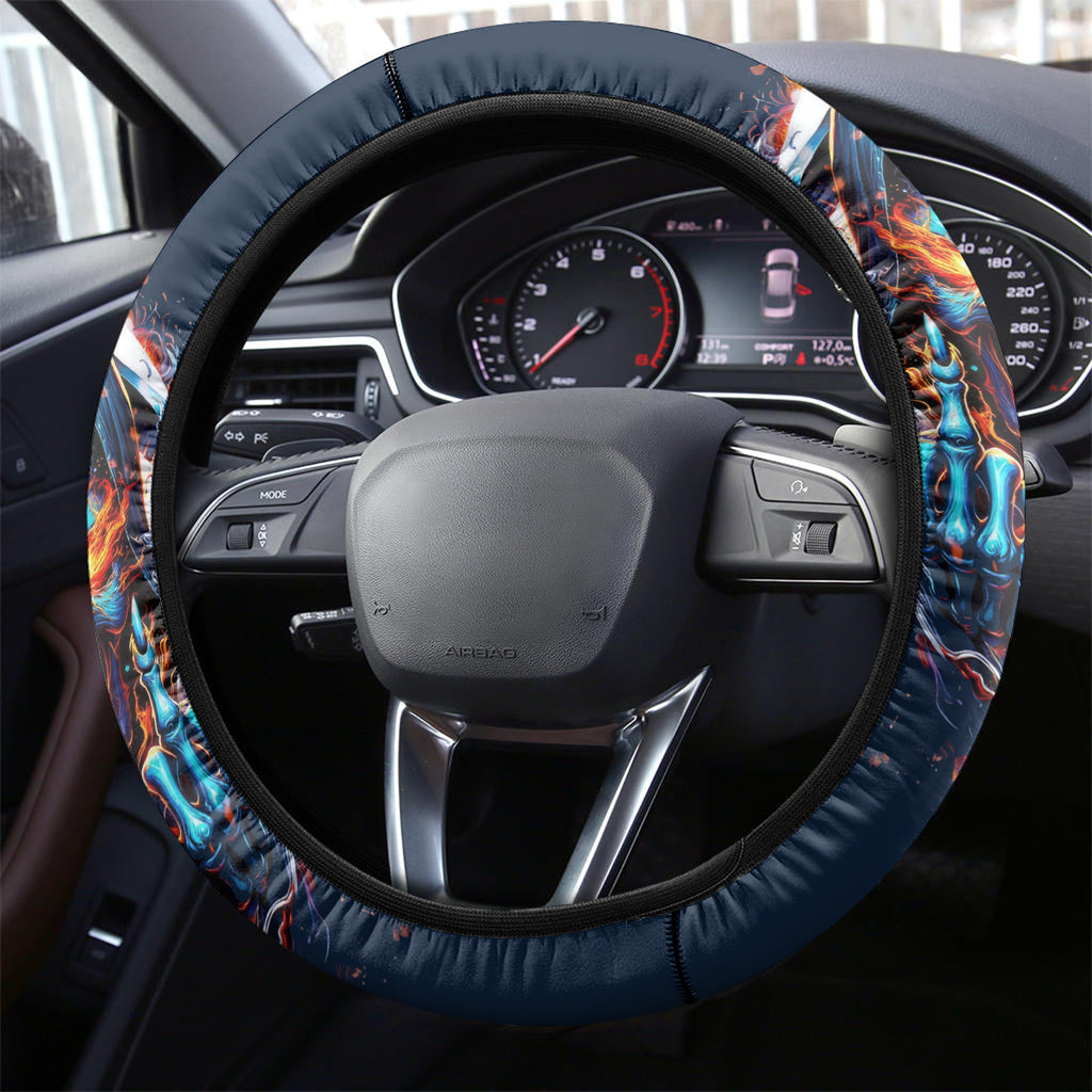 Reaper Skull Steering Wheel Cover My Give A Fuck Is Broken But My Go Fuck Yourself Is Fully Functional