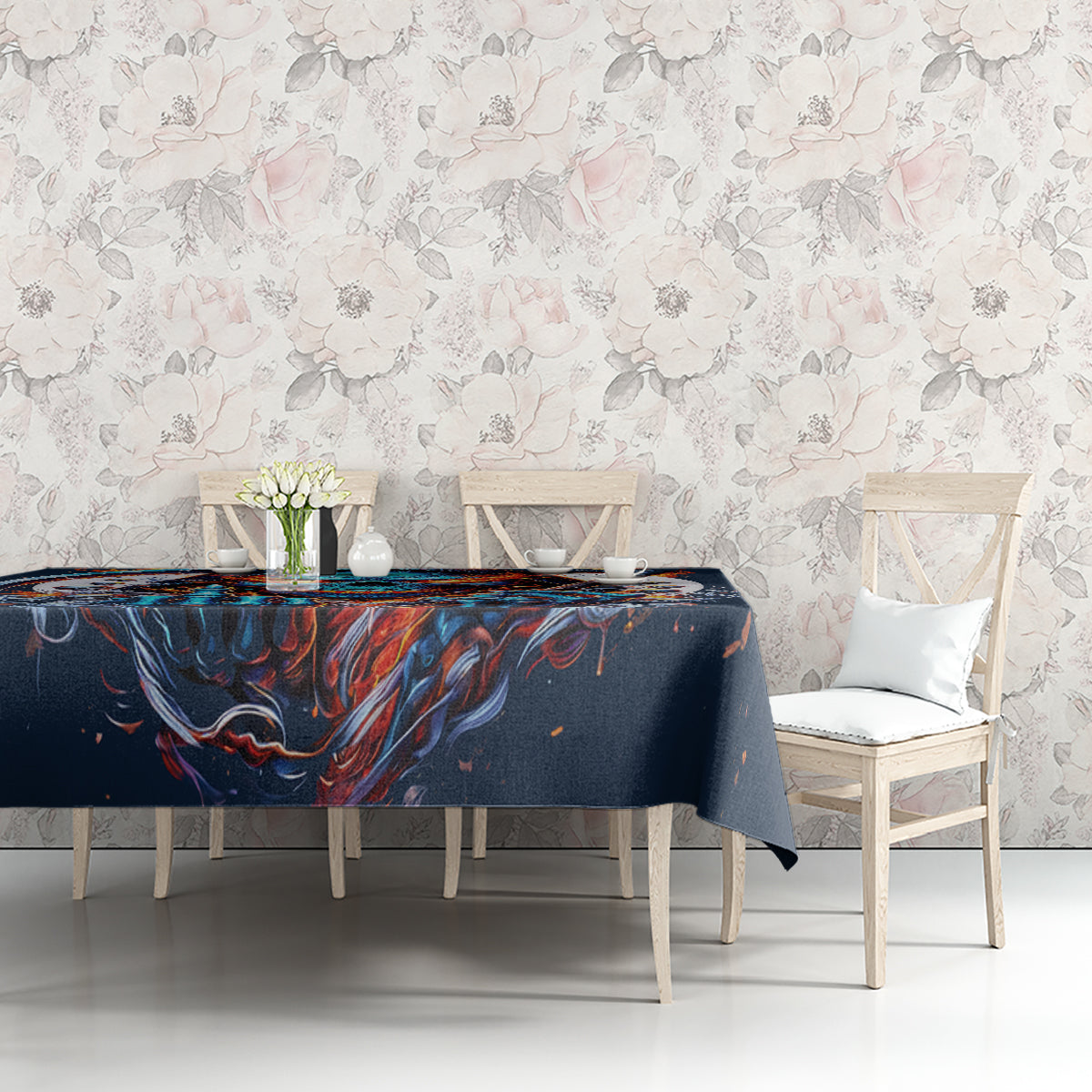 Reaper Skull Tablecloth My Give A Fuck Is Broken But My Go Fuck Yourself Is Fully Functional
