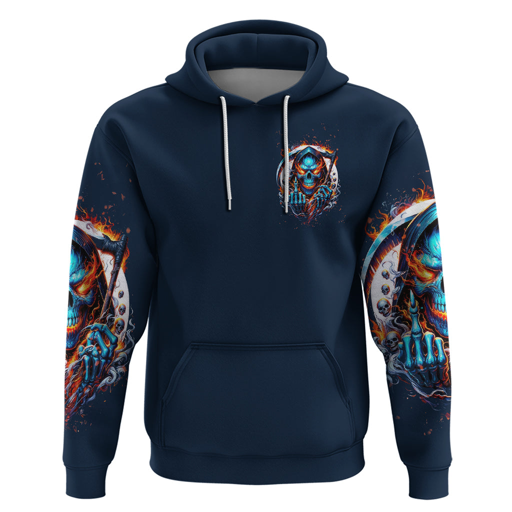 Reaper Skull Zip Hoodie My Give A Fuck Is Broken But My Go Fuck Yourself Is Fully Functional