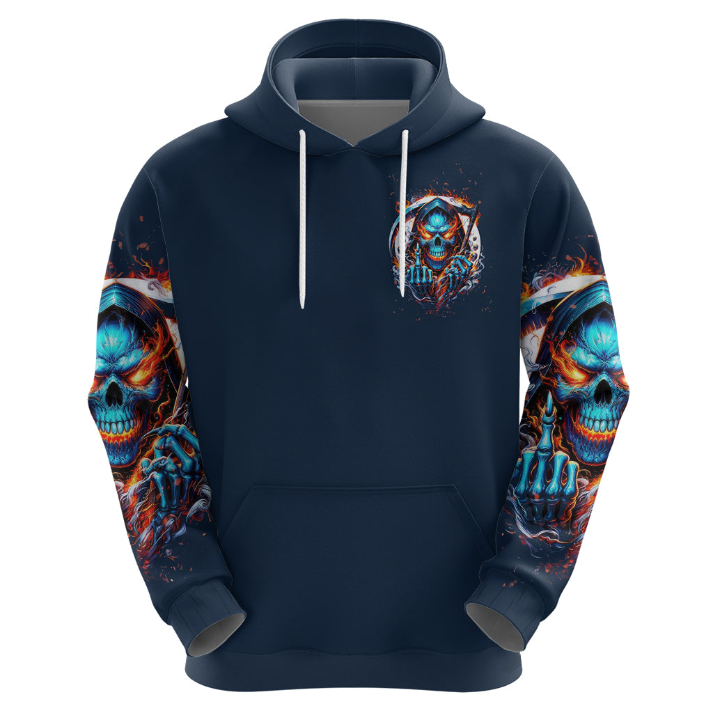 Reaper Skull Zip Hoodie My Give A Fuck Is Broken But My Go Fuck Yourself Is Fully Functional