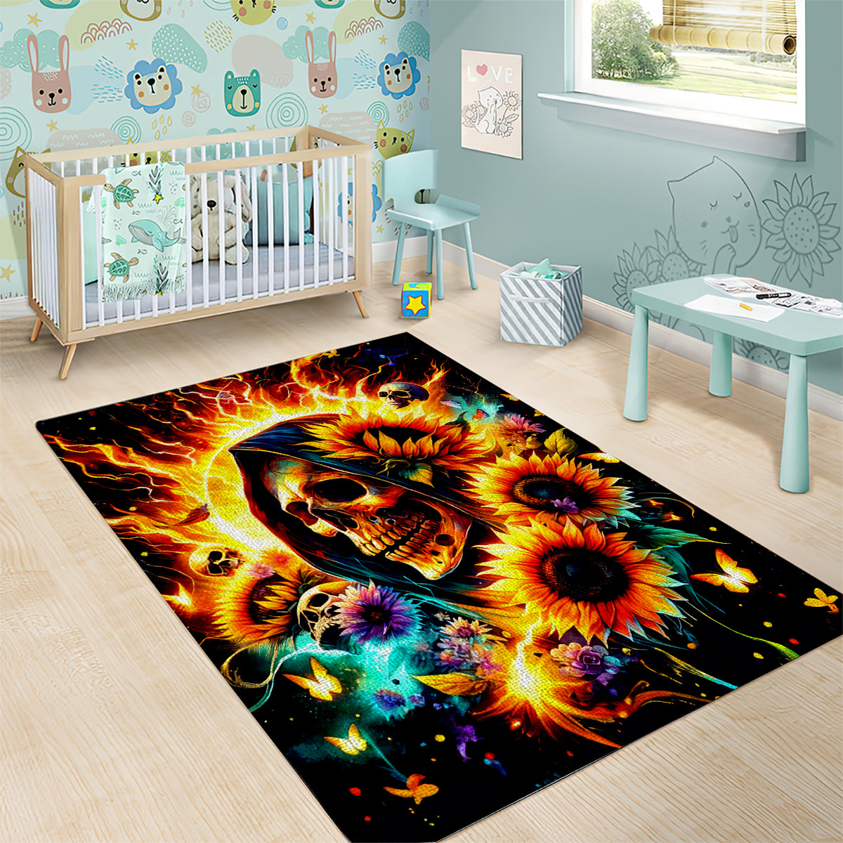 Sunflower Skull Area Rug She Is Sunshine Mixed With A Little Hurricane