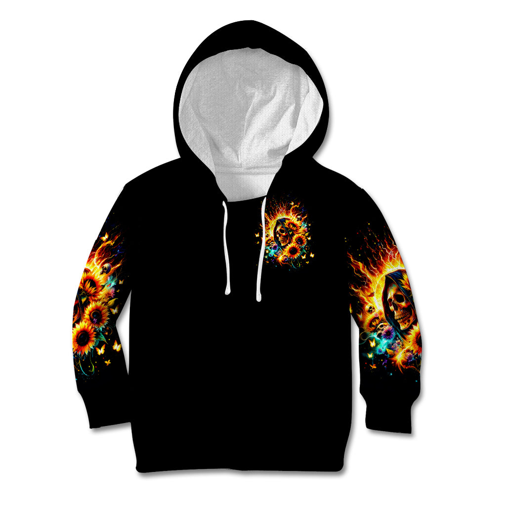 Sunflower Skull Kid Hoodie She Is Sunshine Mixed With A Little Hurricane