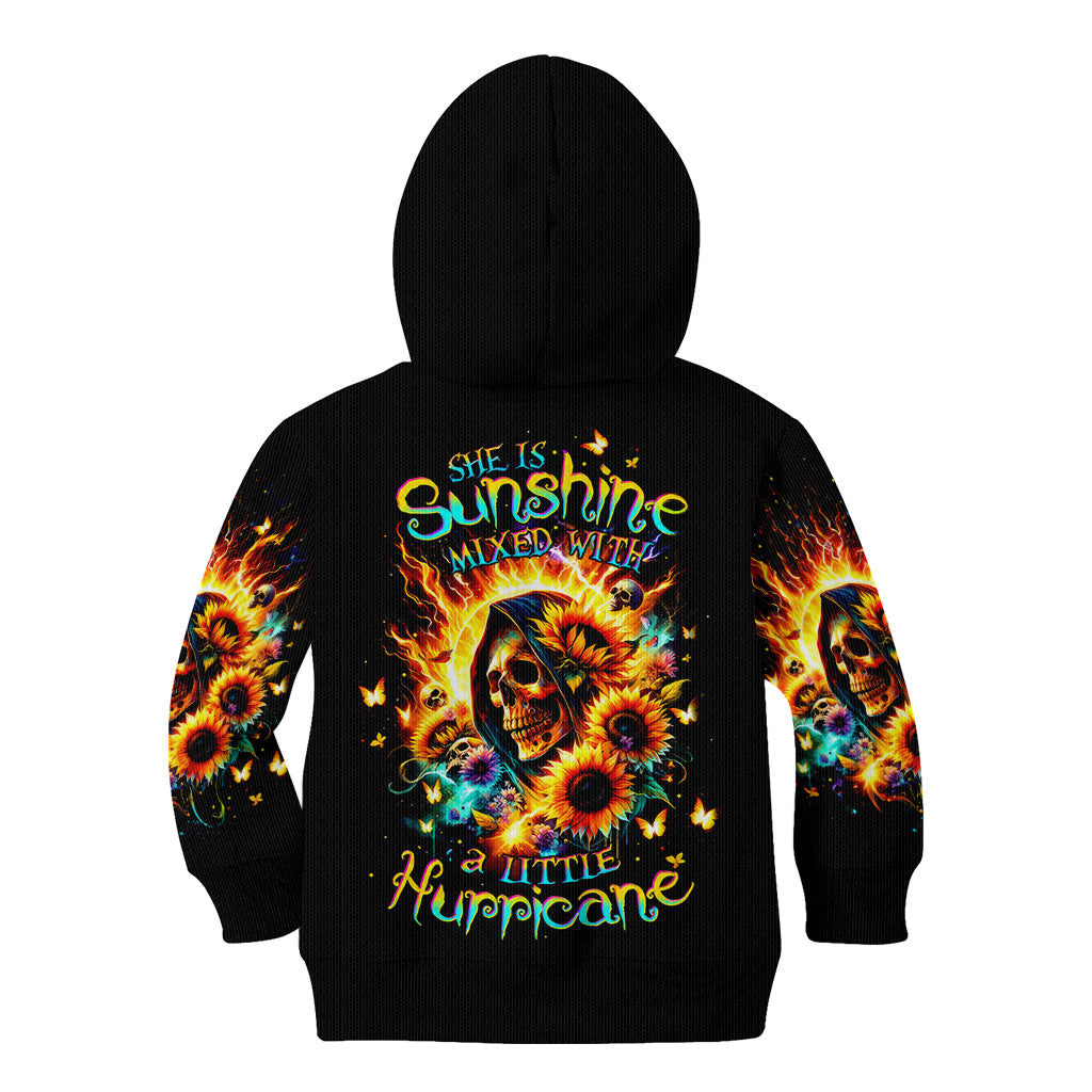 Sunflower Skull Kid Hoodie She Is Sunshine Mixed With A Little Hurricane