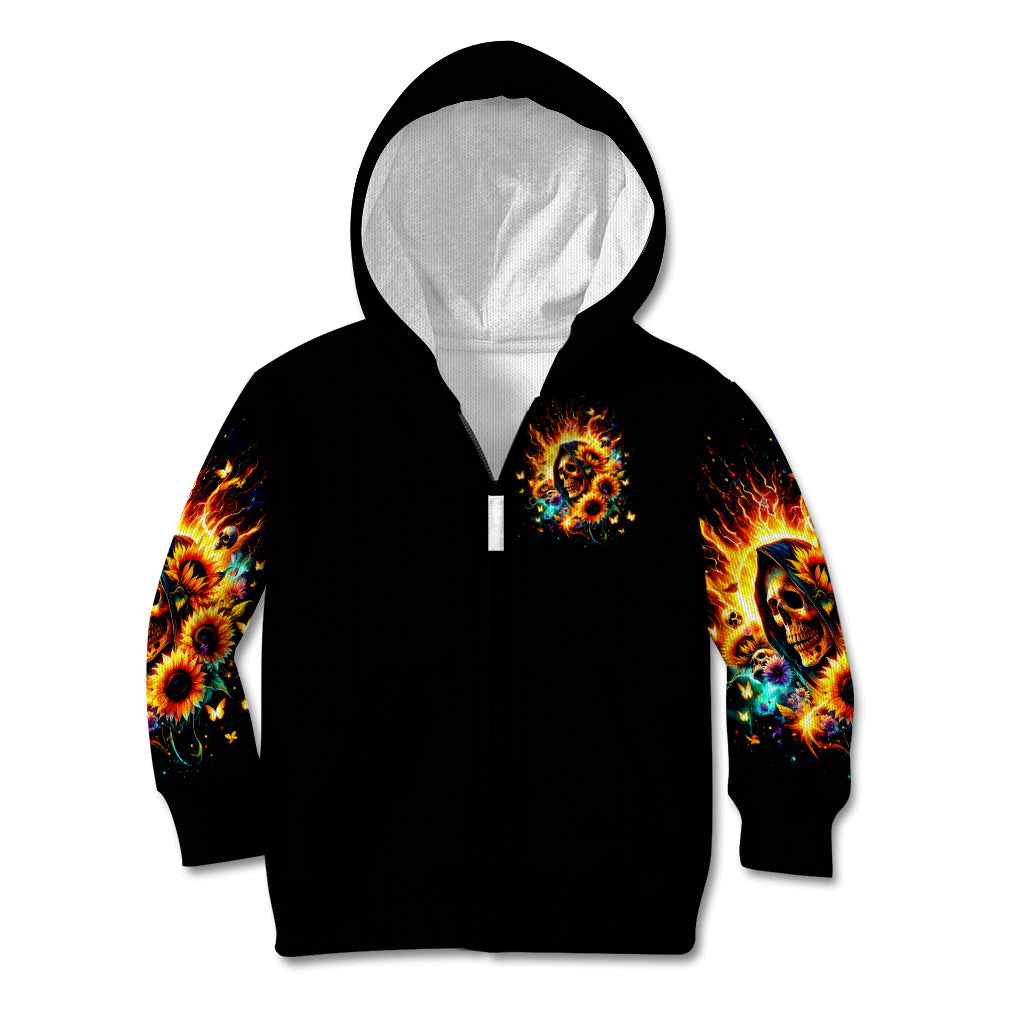 Sunflower Skull Kid Hoodie She Is Sunshine Mixed With A Little Hurricane