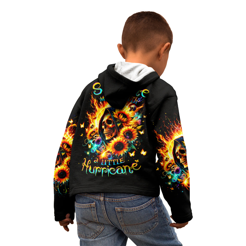 Sunflower Skull Kid Hoodie She Is Sunshine Mixed With A Little Hurricane
