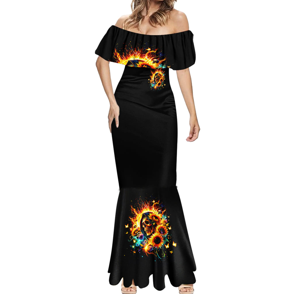 Sunflower Skull Mermaid Dress She Is Sunshine Mixed With A Little Hurricane