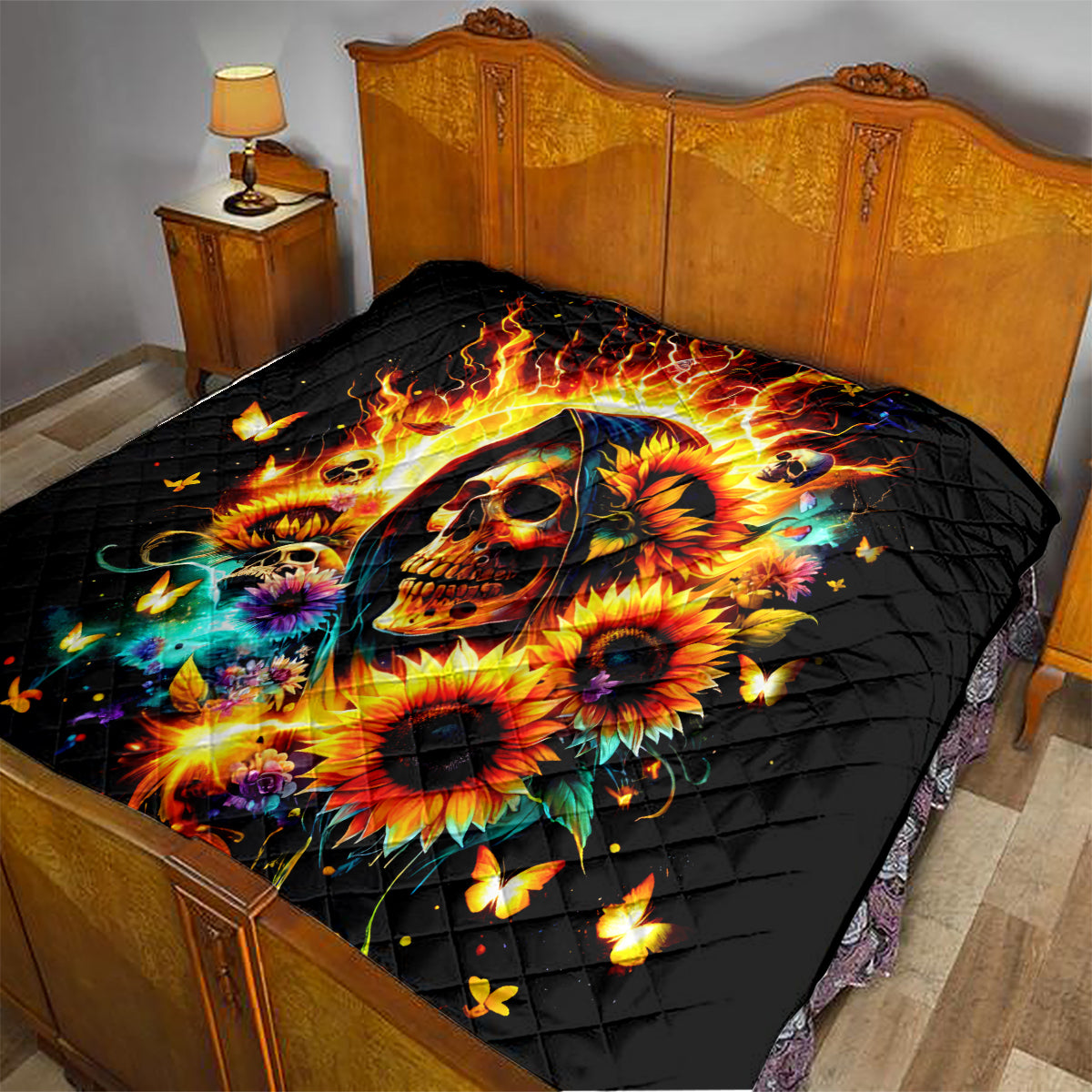 Sunflower Skull Quilt She Is Sunshine Mixed With A Little Hurricane