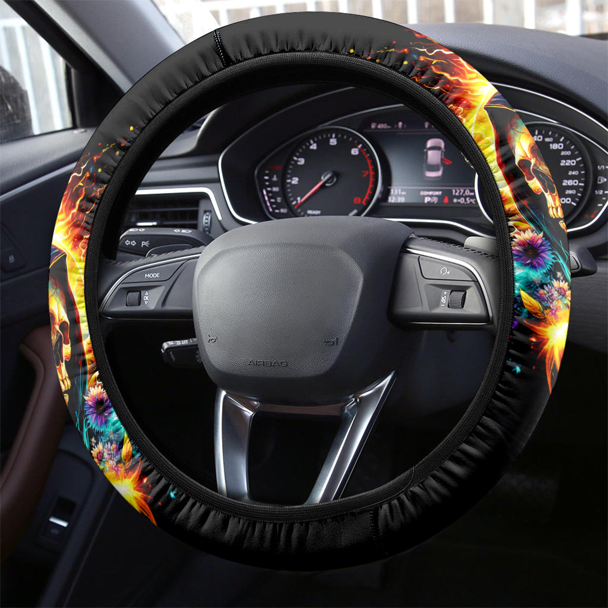 Sunflower Skull Steering Wheel Cover She Is Sunshine Mixed With A Little Hurricane