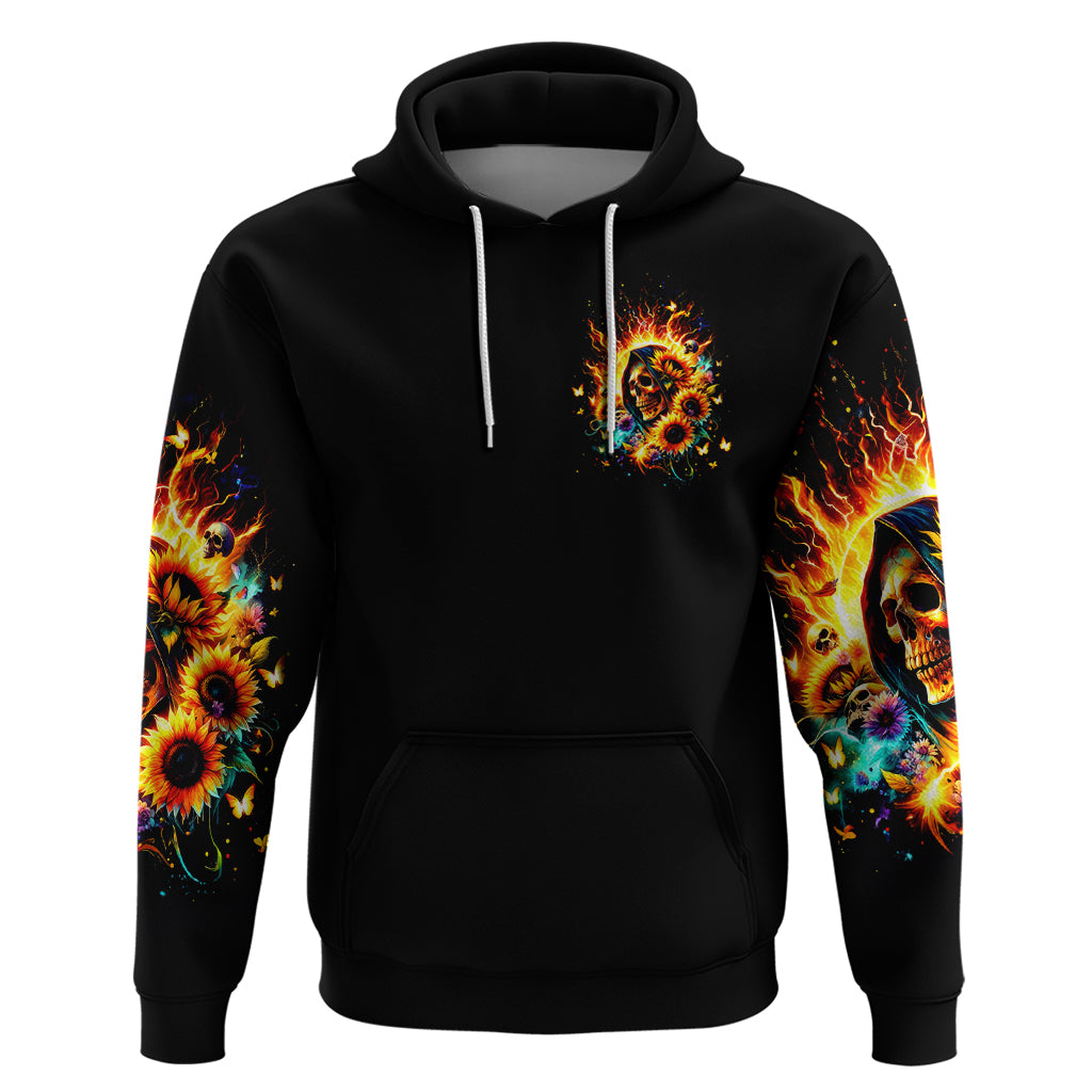 Sunflower Skull Zip Hoodie She Is Sunshine Mixed With A Little Hurricane