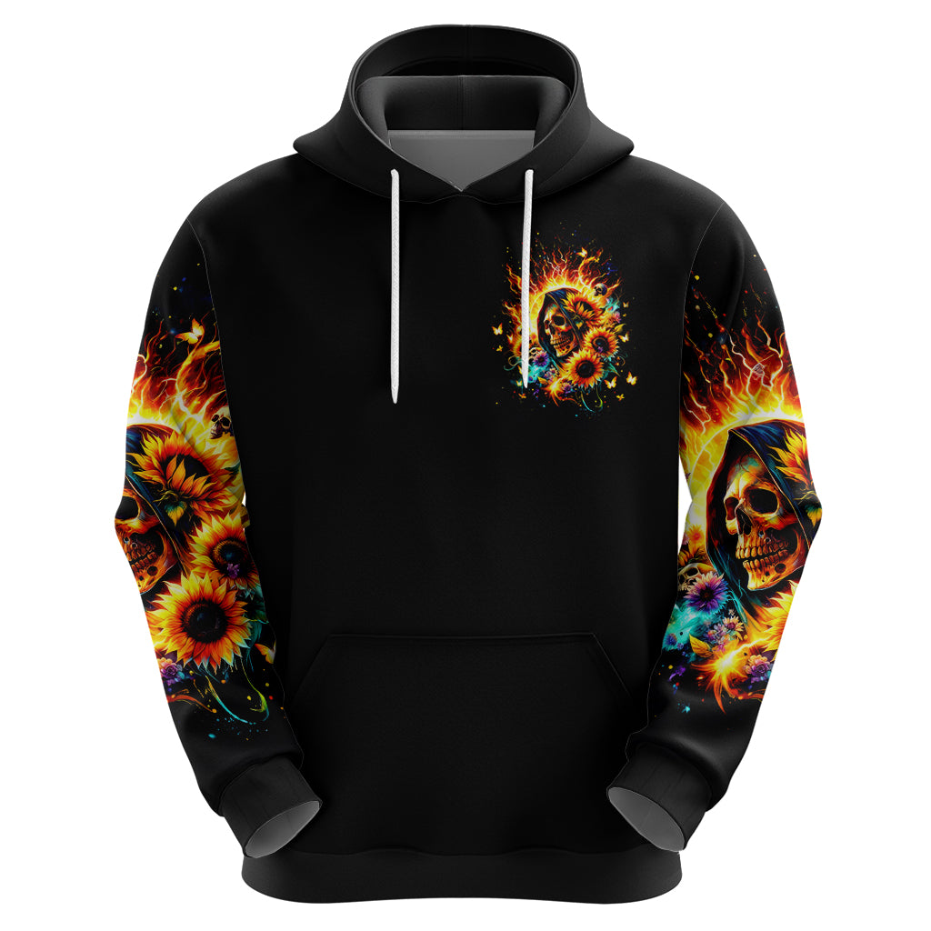 Sunflower Skull Zip Hoodie She Is Sunshine Mixed With A Little Hurricane