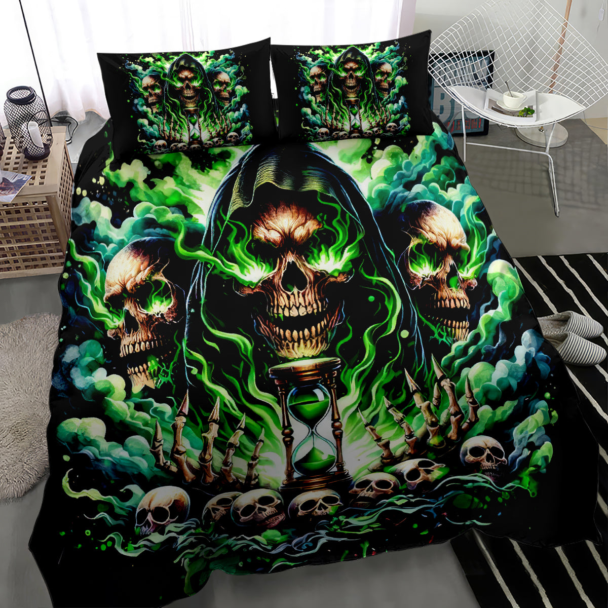 Witch Skull Bedding Set Of Course I'm Going To Hell I'm Just Here To Pick You Up