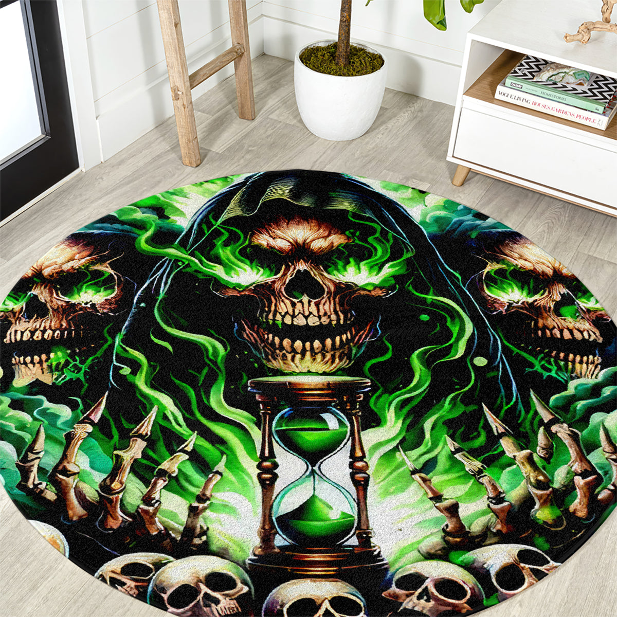 Witch Skull Round Carpet Of Course I'm Going To Hell I'm Just Here To Pick You Up
