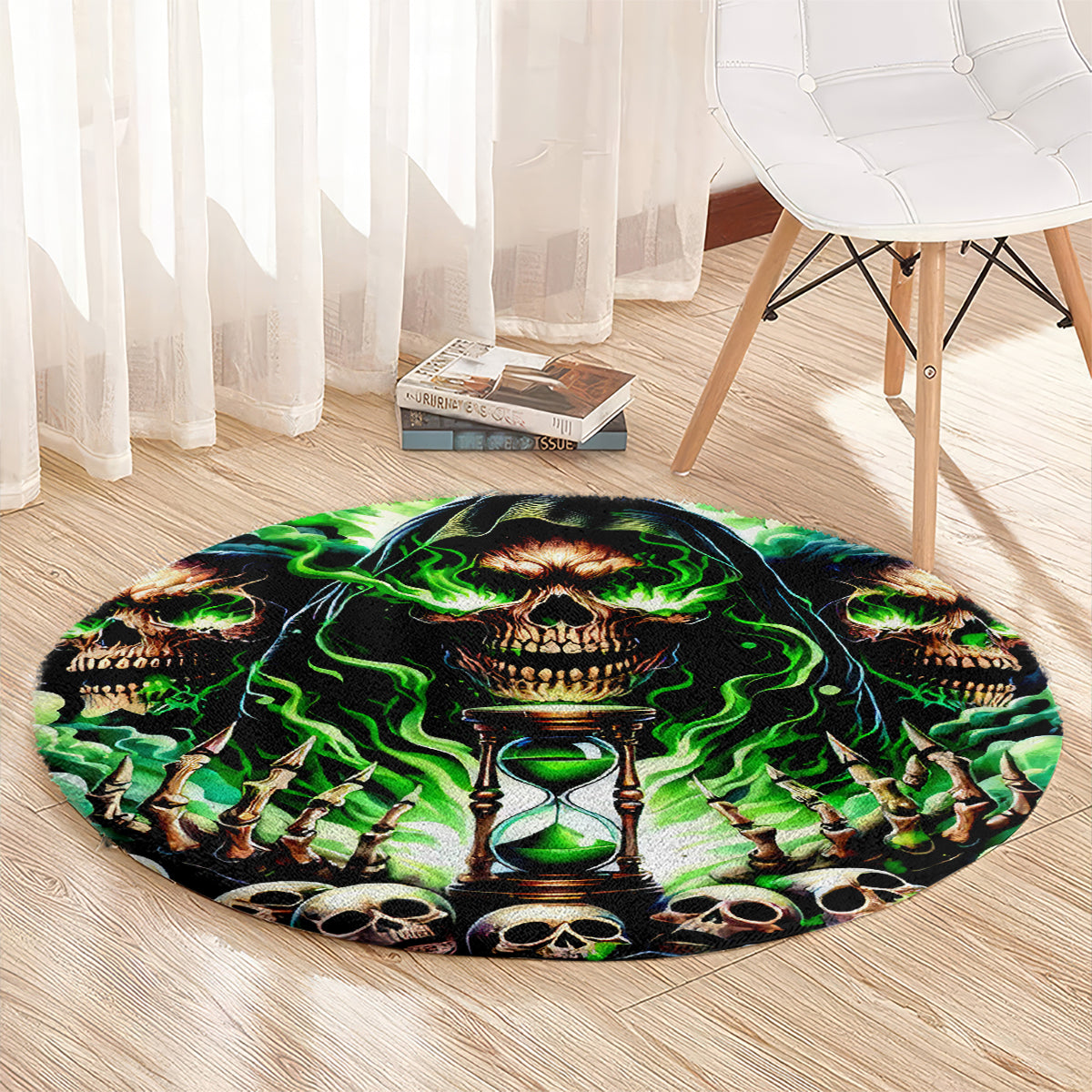 Witch Skull Round Carpet Of Course I'm Going To Hell I'm Just Here To Pick You Up