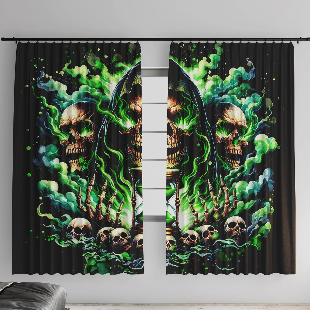 Witch Skull Window Curtain Of Course I'm Going To Hell I'm Just Here To Pick You Up