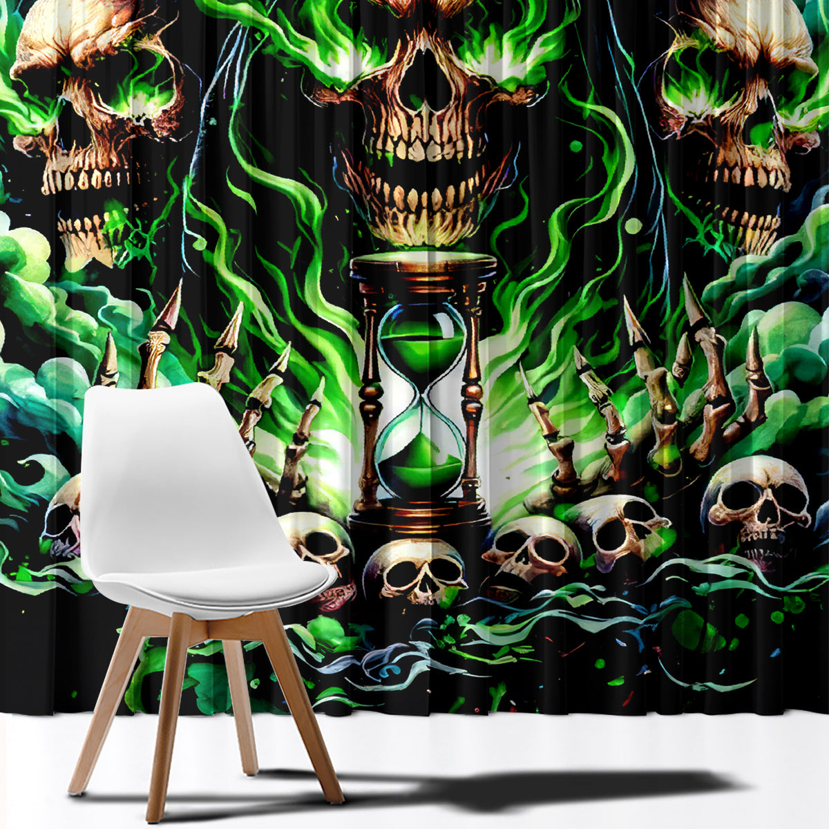 Witch Skull Window Curtain Of Course I'm Going To Hell I'm Just Here To Pick You Up