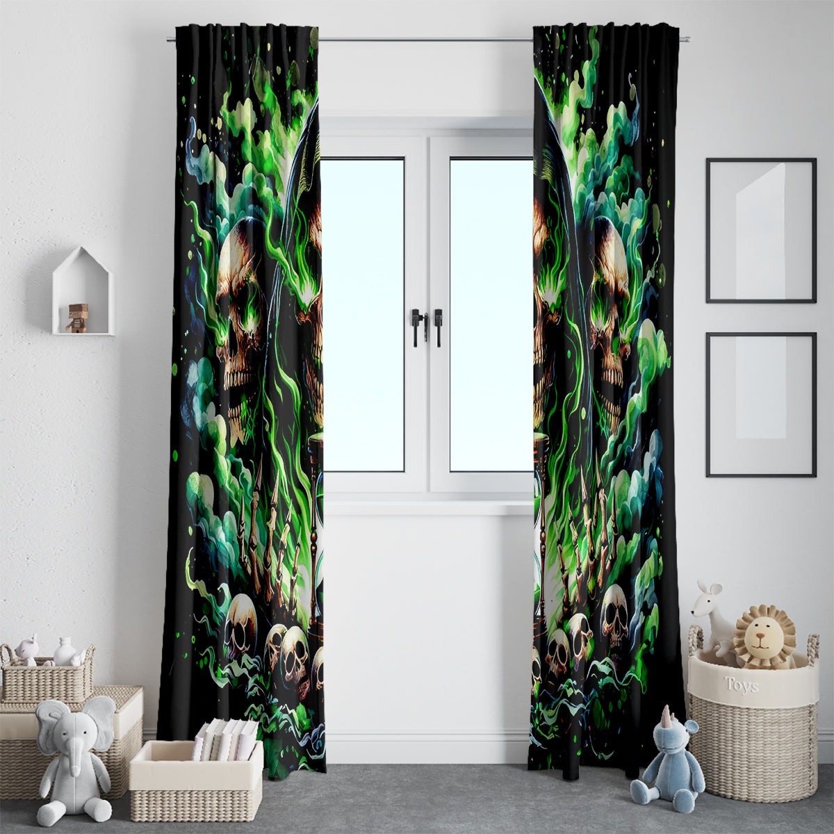 Witch Skull Window Curtain Of Course I'm Going To Hell I'm Just Here To Pick You Up