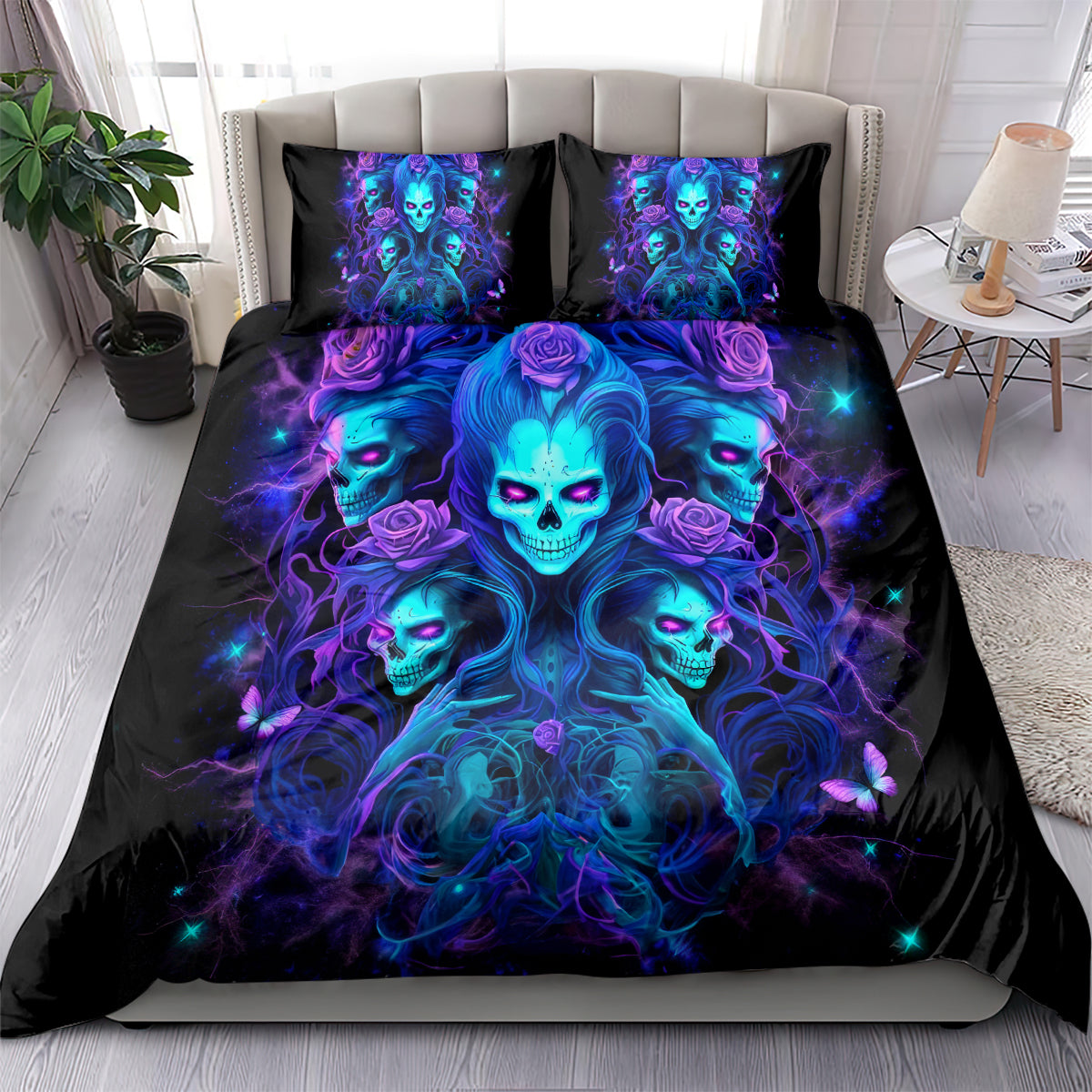 Rose Skull Bedding Set Four Out Of The Five Voices In My Head Think You An Idiot