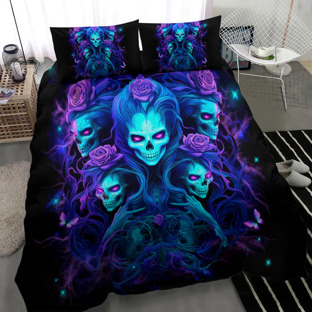Rose Skull Bedding Set Four Out Of The Five Voices In My Head Think You An Idiot