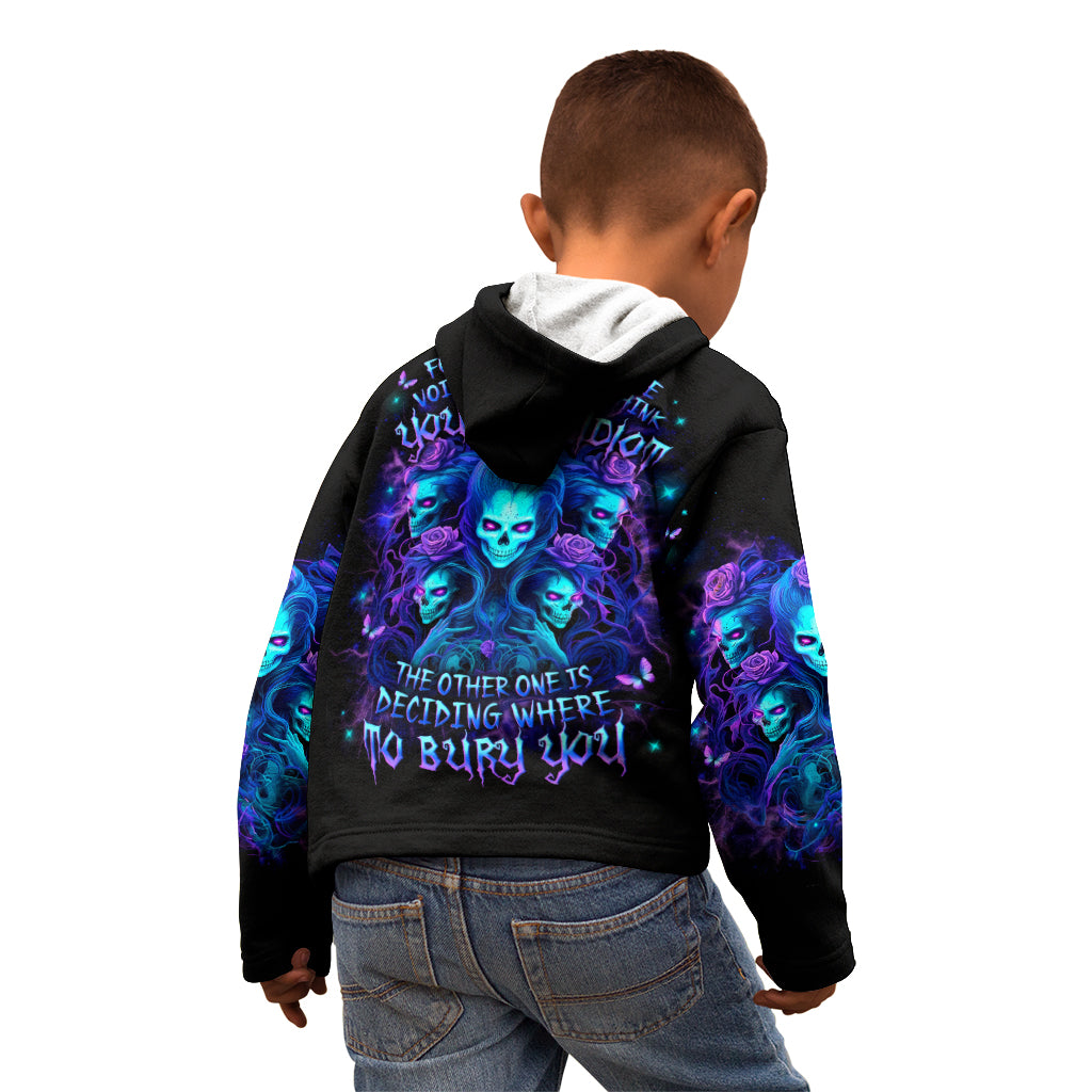 Rose Skull Kid Hoodie Four Out Of The Five Voices In My Head Think You An Idiot