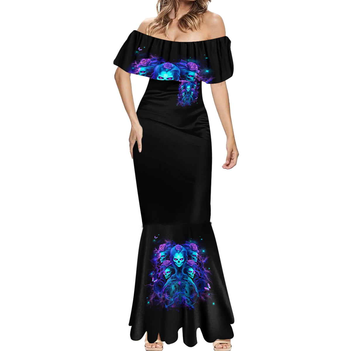 Rose Skull Mermaid Dress Four Out Of The Five Voices In My Head Think You An Idiot