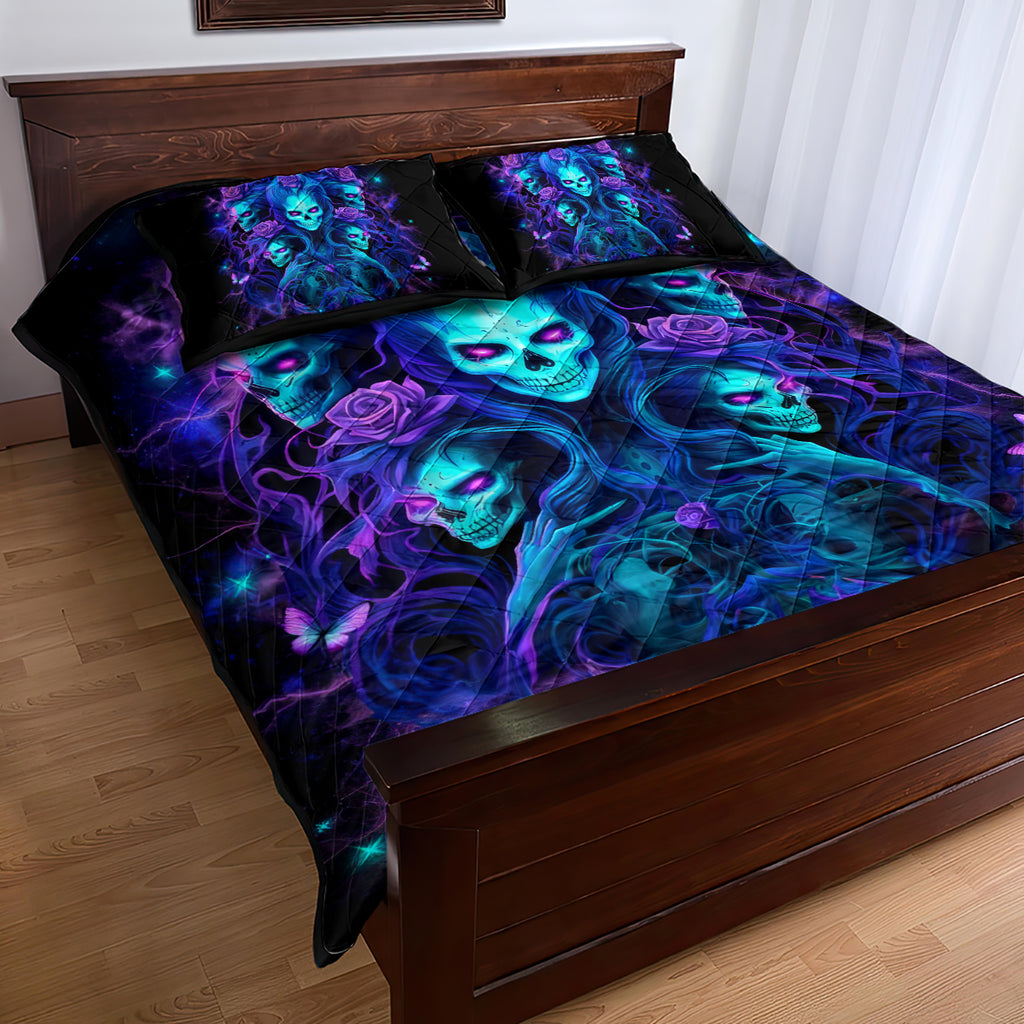 Rose Skull Quilt Bed Set Four Out Of The Five Voices In My Head Think You An Idiot