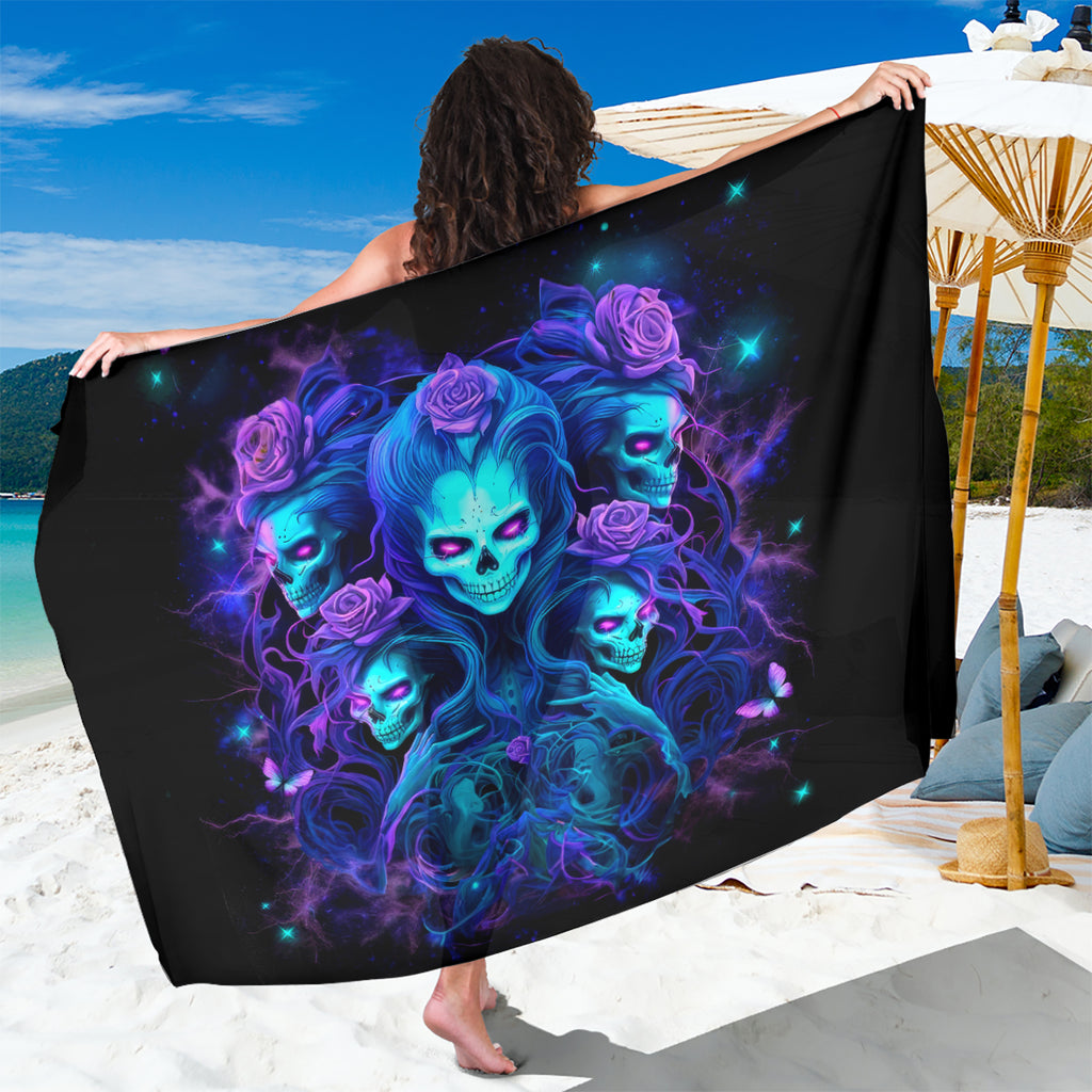 Rose Skull Sarong Four Out Of The Five Voices In My Head Think You An Idiot