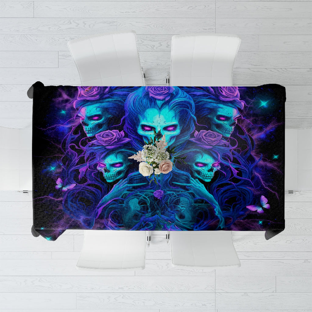 Rose Skull Tablecloth Four Out Of The Five Voices In My Head Think You An Idiot
