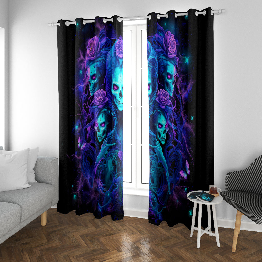 Rose Skull Window Curtain Four Out Of The Five Voices In My Head Think You An Idiot