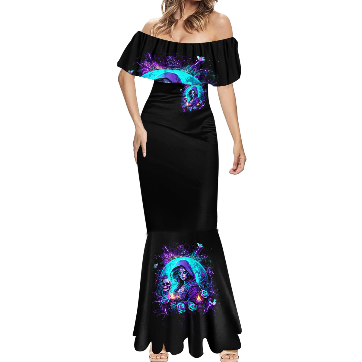 Witch Skull Mermaid Dress Hello Darkness My Old Friend
