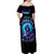 Witch Skull Off Shoulder Maxi Dress Hello Darkness My Old Friend