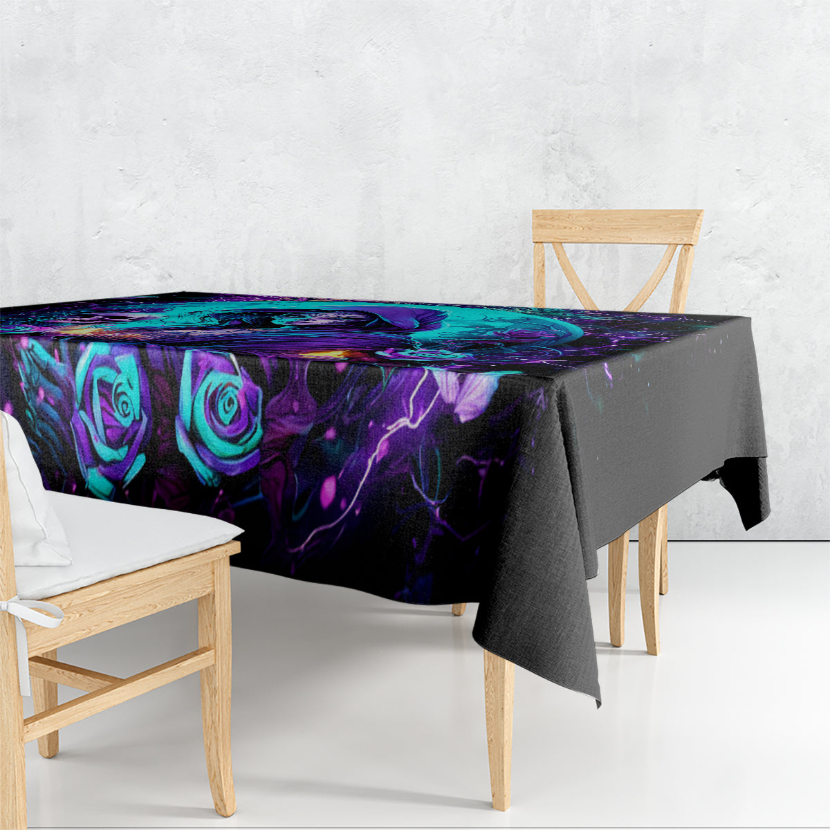 Witch Skull Tablecloth Hello Darkness My Old Friend