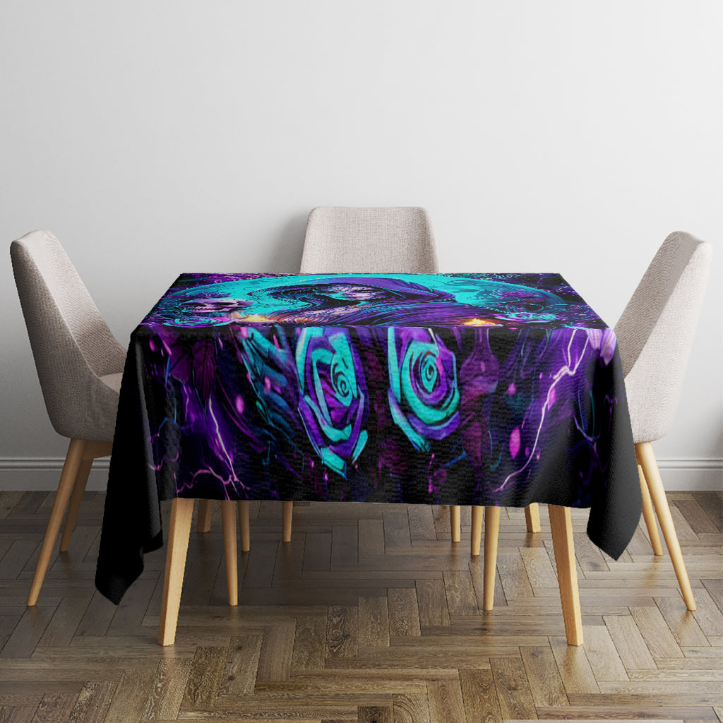 Witch Skull Tablecloth Hello Darkness My Old Friend