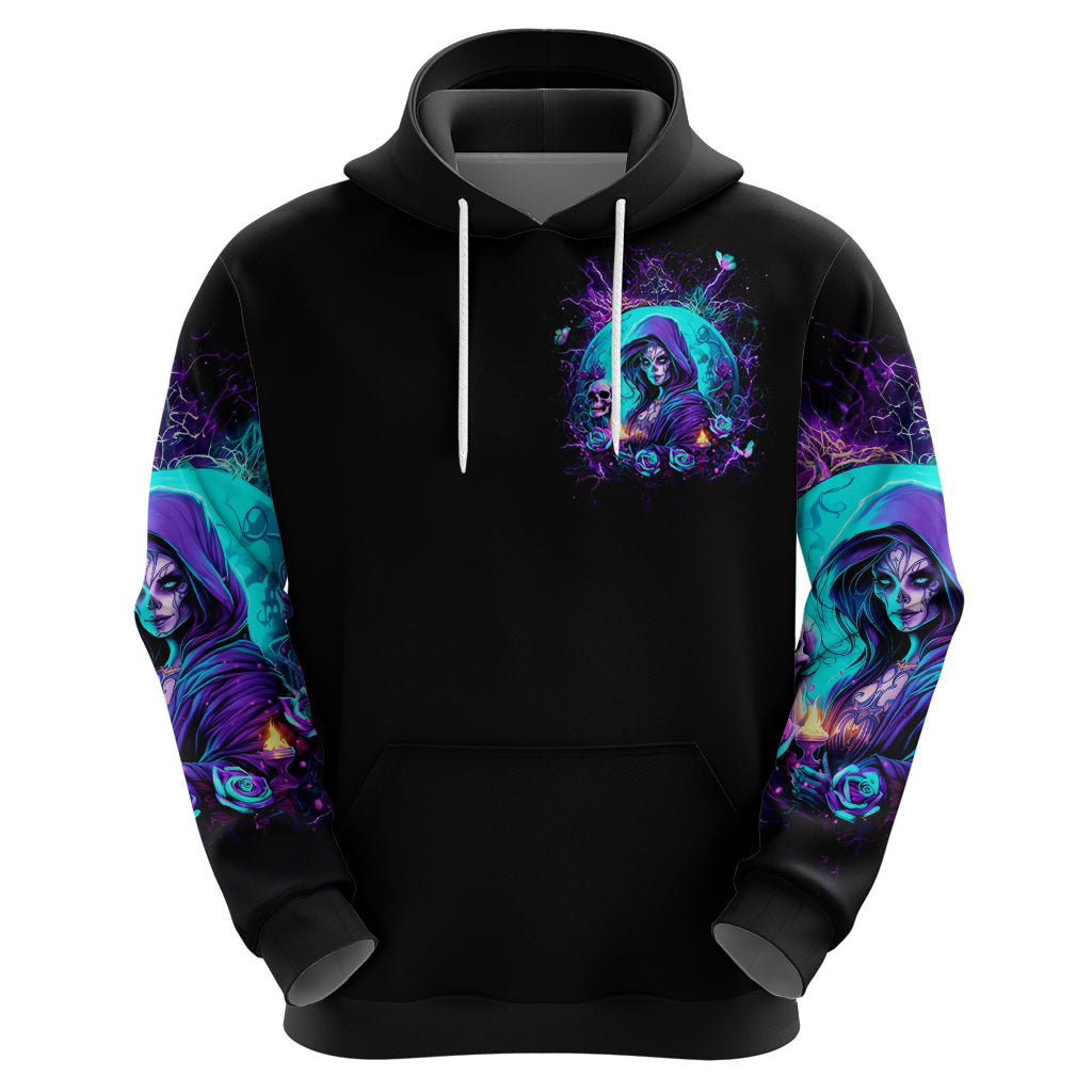 Witch Skull Zip Hoodie Hello Darkness My Old Friend