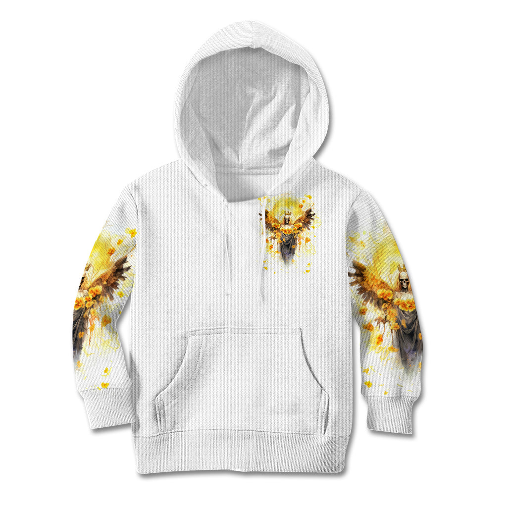 Flower Skull Angel Kid Hoodie Bitch I'm The Fucking Queen