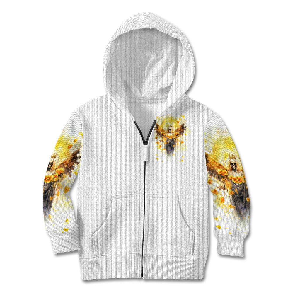 Flower Skull Angel Kid Hoodie Bitch I'm The Fucking Queen