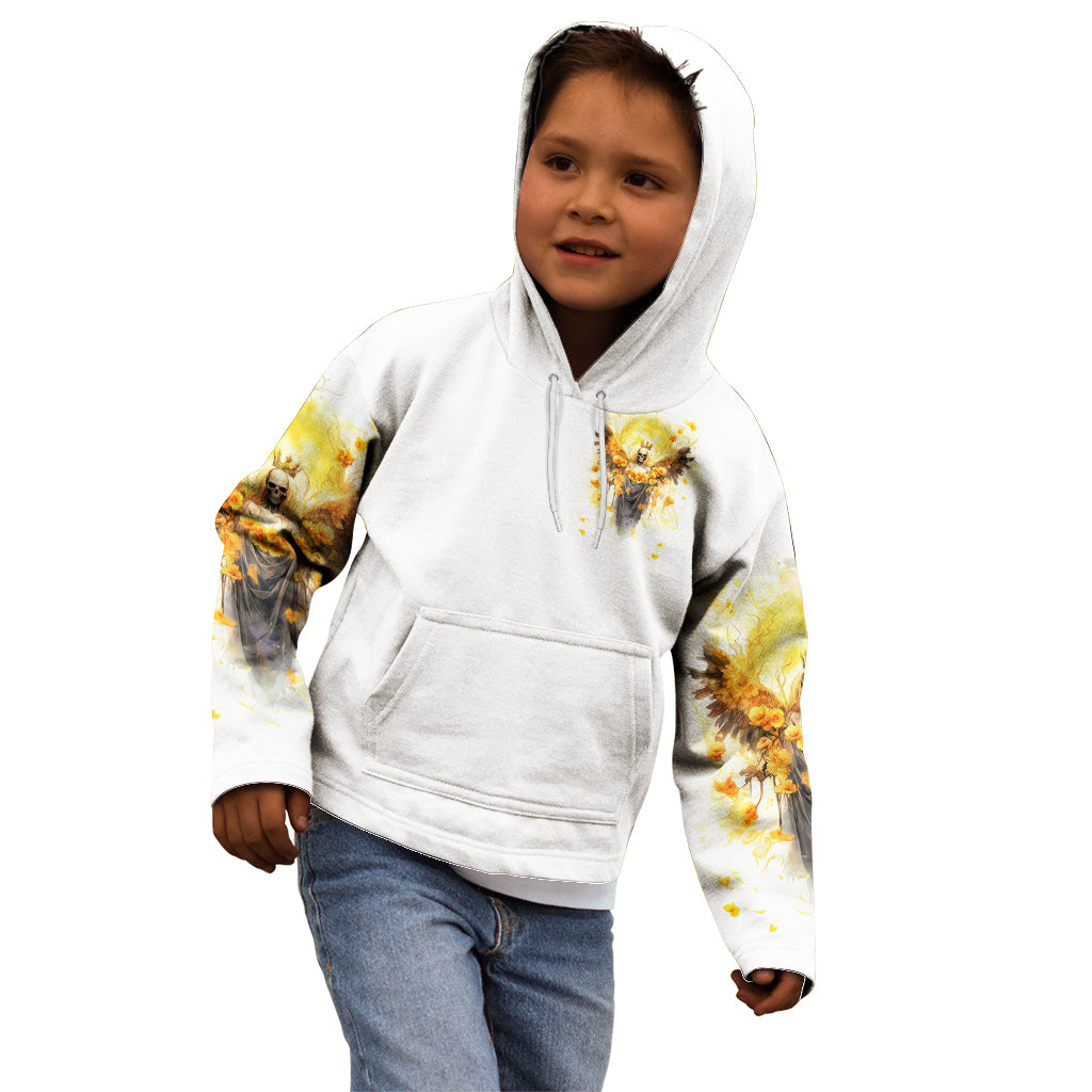 Flower Skull Angel Kid Hoodie Bitch I'm The Fucking Queen
