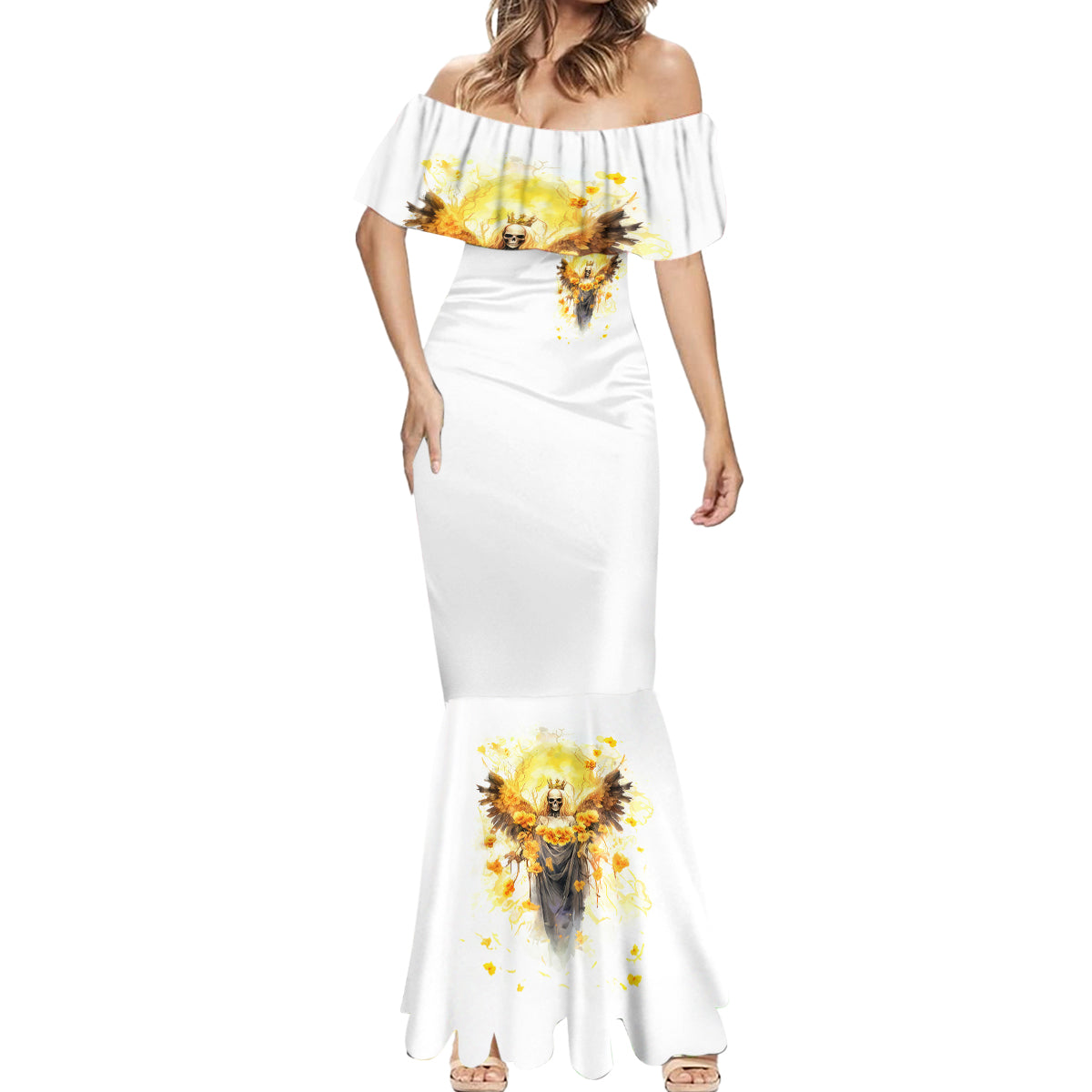 Flower Skull Angel Mermaid Dress Bitch I'm The Fucking Queen