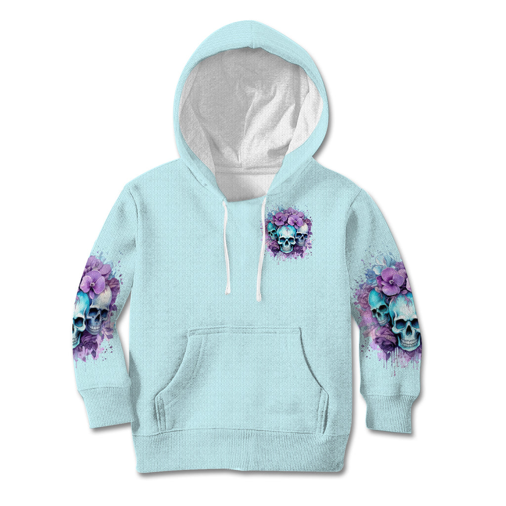 Flower Skull Angel Kid Hoodie The Good Girl In Me Got Tired Of The Bullshit