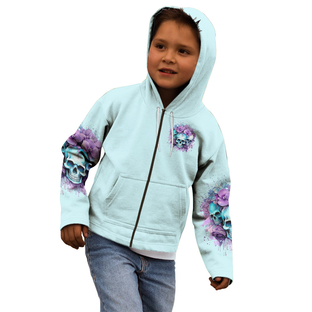 Flower Skull Angel Kid Hoodie The Good Girl In Me Got Tired Of The Bullshit