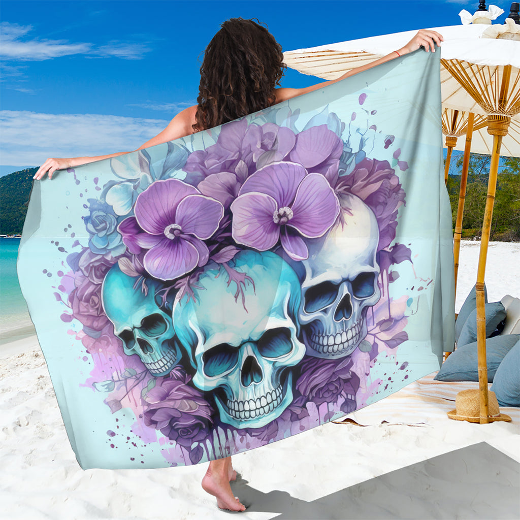 Flower Skull Angel Sarong The Good Girl In Me Got Tired Of The Bullshit