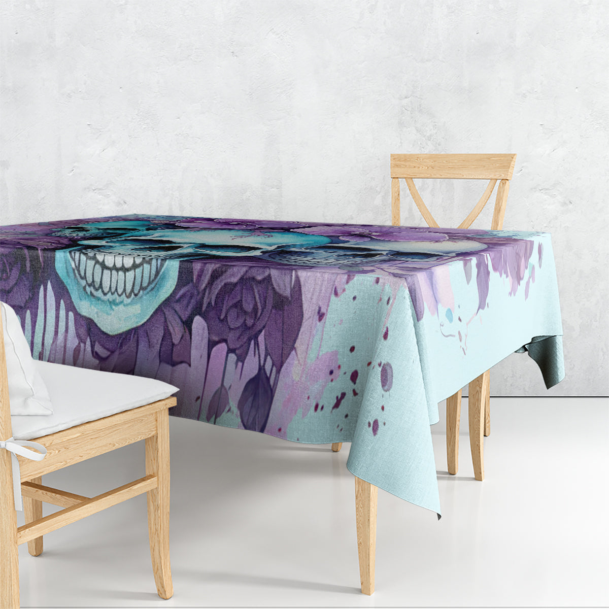 Flower Skull Angel Tablecloth The Good Girl In Me Got Tired Of The Bullshit