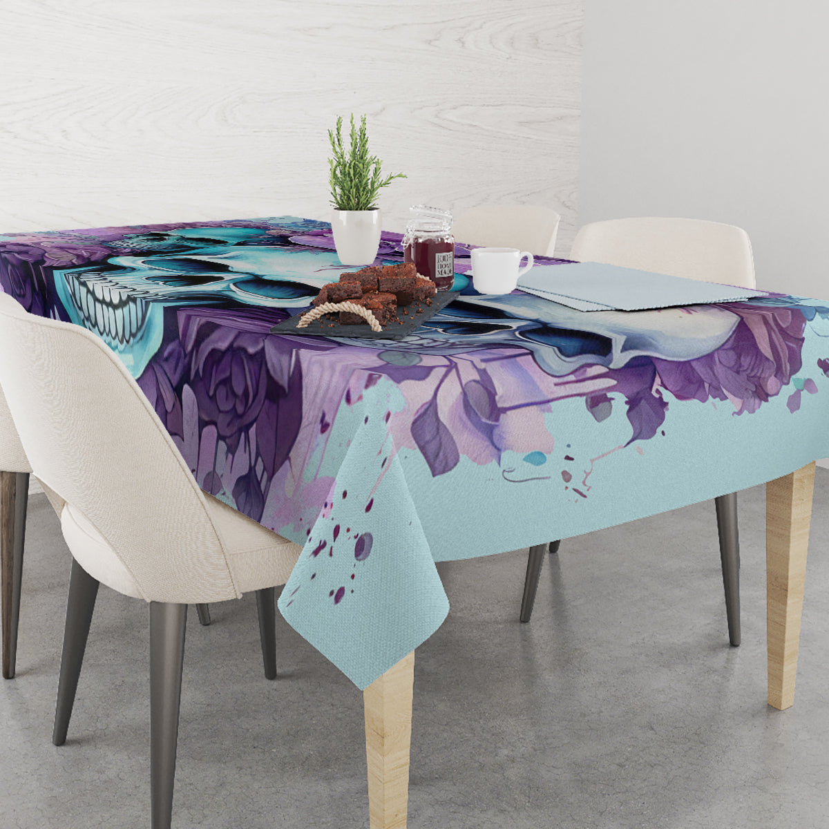 Flower Skull Angel Tablecloth The Good Girl In Me Got Tired Of The Bullshit