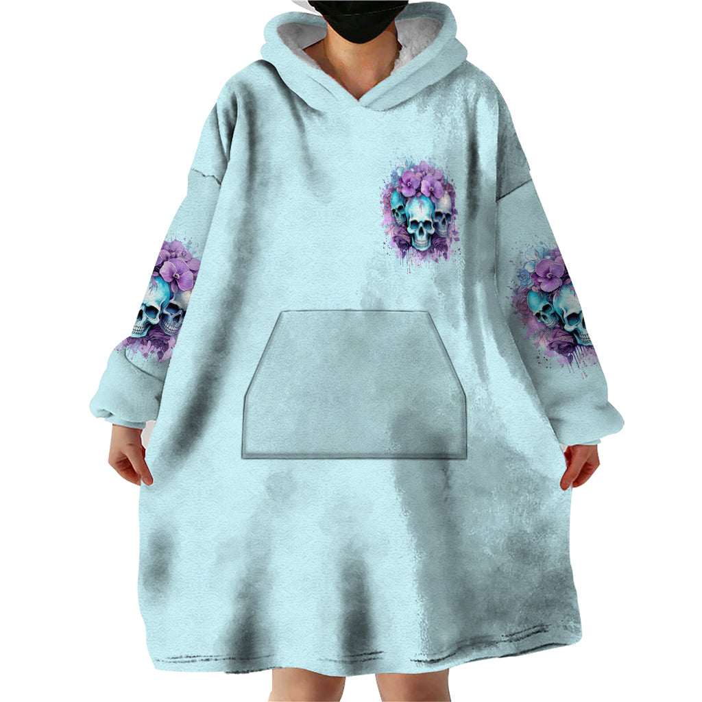Flower Skull Angel Wearable Blanket Hoodie The Good Girl In Me Got Tired Of The Bullshit