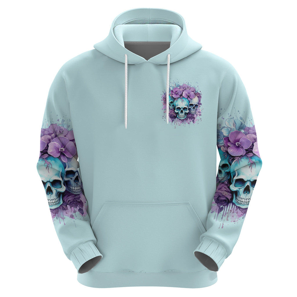 Flower Skull Angel Zip Hoodie The Good Girl In Me Got Tired Of The Bullshit