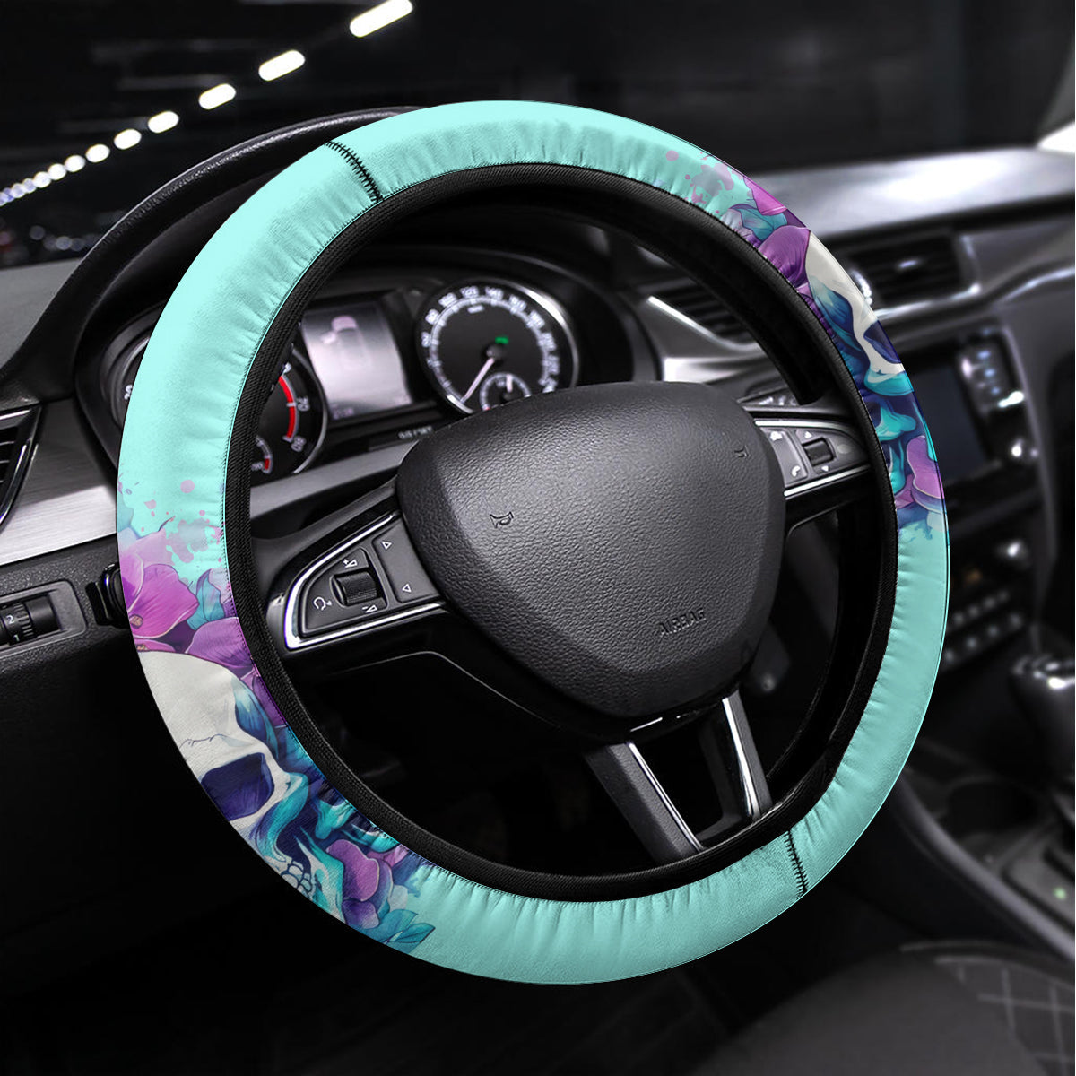 Flower Skull Angel Steering Wheel Cover Stuck Between IDK IDC and IDGAF
